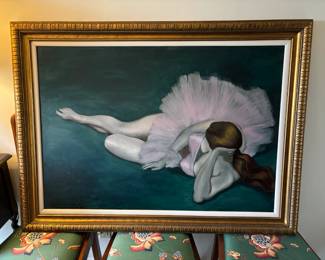 Beautiful painting of a ballerina by Enrico Navarra https://www.invaluable.com/artist/navarro-enrique-68j83wndah/sold-at-auction-prices/