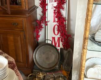 Brass tea stervice and other pans