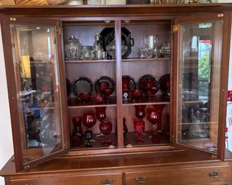 Red glass and other vintage pieces