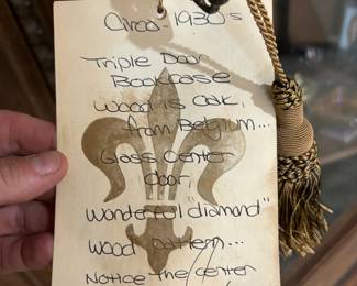 Large triple door bookcase