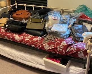 Trundle bed and handbags