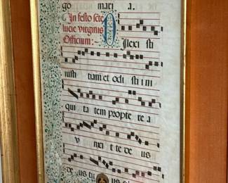 Framed Antique Sheet Music