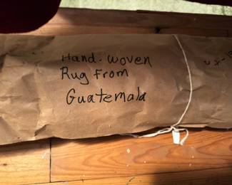 Handwoven rug from Guatemala