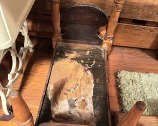 Wooden doll bed