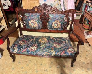 antique settee - not included in sale! Sorry!