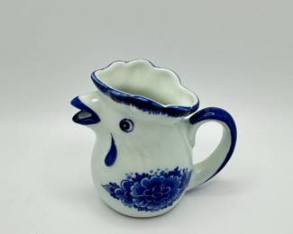 vintage Italian blue porcelain creamer