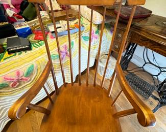 Mid Century Maple Nichols & Stone Rocker / Rocking Chair 