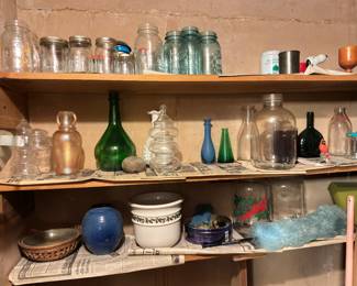miscellaneous bottles and vases