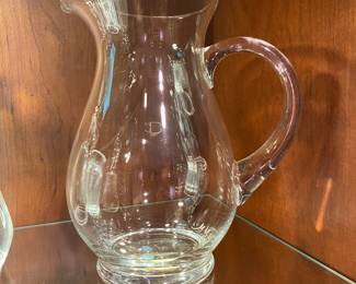 Baccarat crystal water pitcher.
