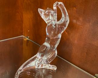 Baccarat hand blown cat.