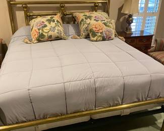 King brass bed.