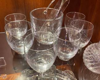 Huge selection of Baccarat barware.