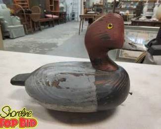 Antique Wooden Redhead Duck Decoy, Great Condition for Age