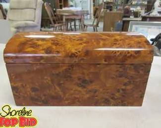 Moroccan Burlwood Jewelry Box Stash Box