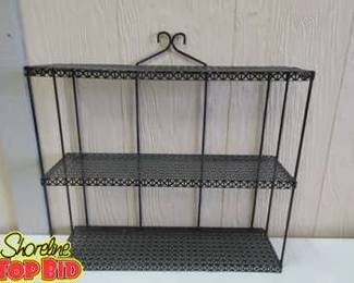 Rare Find Vintage Metal Bookshelf, Black Metal MidCentury, Retro