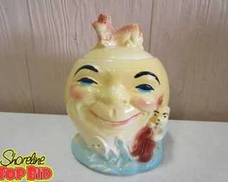 Rare Vintage RRP Company Hey Diddle Diddle Cow Jumped Over the Moon Cookie Jar Roseville, Ohio
