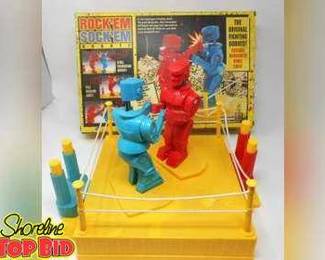 Rockem Sockem Robots Game with box fully functional. Neat item