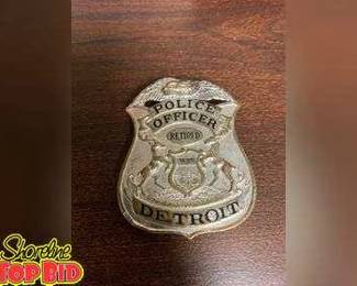 Vintage Retirement Metal Police Officer Badge
