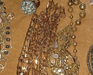 Nice selection of jewelry, including gold and silver