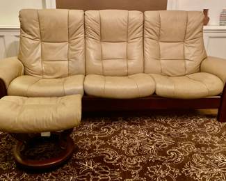 Ekornes leather sofa, Norway