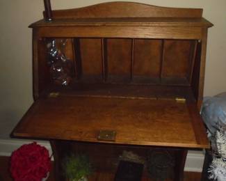 Vintage oak secretary  w/drawer 