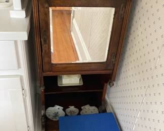 Wood Cabinet With Mirror