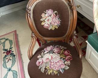 Antique Needlepoint Chair