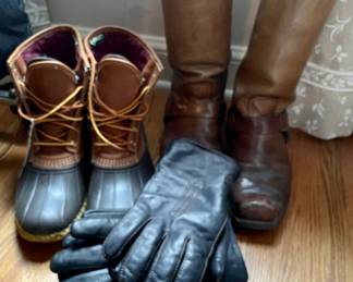Frye Boots, Hestra Gloves, and LL Bean Boots...
