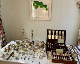   Artist Judy Targan, Sterling Pieces  along with sets of Dominick Lexington, and Louis XIV