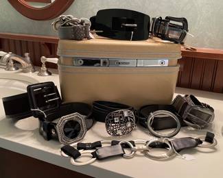 Vintage Samsonite Carry On and Stylish Belts