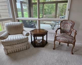 Upholstered lving room chairs