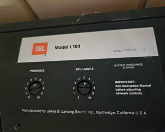JBL model L100 speakers