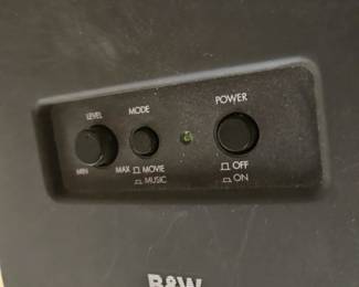 B&W sub woofer and speakers