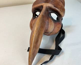 Leather Venetian Zanni Parade Mask