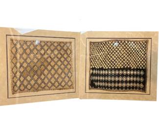 Pair Of African Kuba Cloth Squares