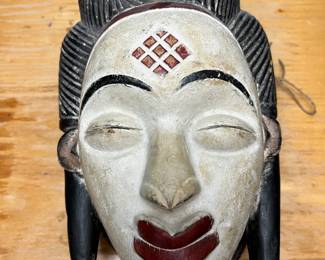 Hand-Carved & Painted African Mask
