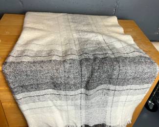 Grey & Cream 30" X 80" Throw Blanket