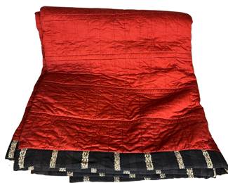 Natori Queen Size Red & Black Quilted Blanket