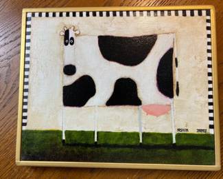Daniel Kessler Holstein Cow Small Canvas Print