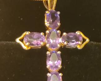 14K cross.  This is one of over 20 Gold crosses in this sale. 