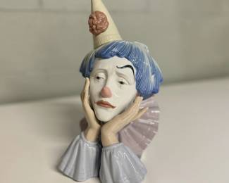Lladro Sad Clown Bust #5129