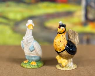 SIGNED Mr. Drake #2628; Sally Henny Penny #2452.