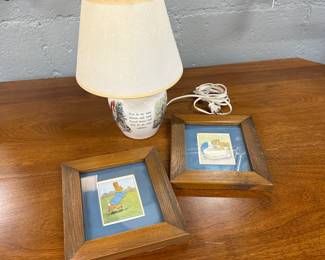 Beatrix Potter Framed Prints + Wedgwood Lamp