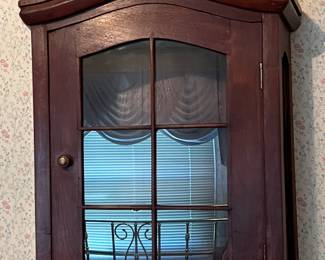 Small wood display cabinet