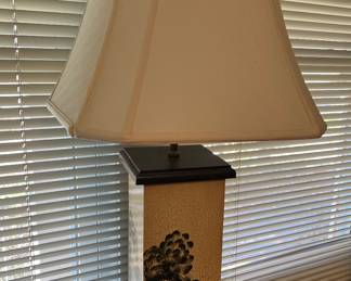 Painted primitive lamp