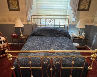 Full size brass bed