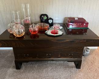 Coffee table with storage and display top