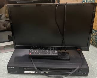 Insignia 24" TV and Sony DVD player
