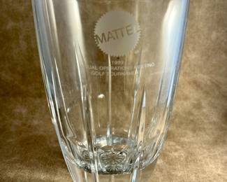 Crystal commemorative vase from Mattel