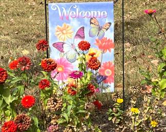 One of many yard flags